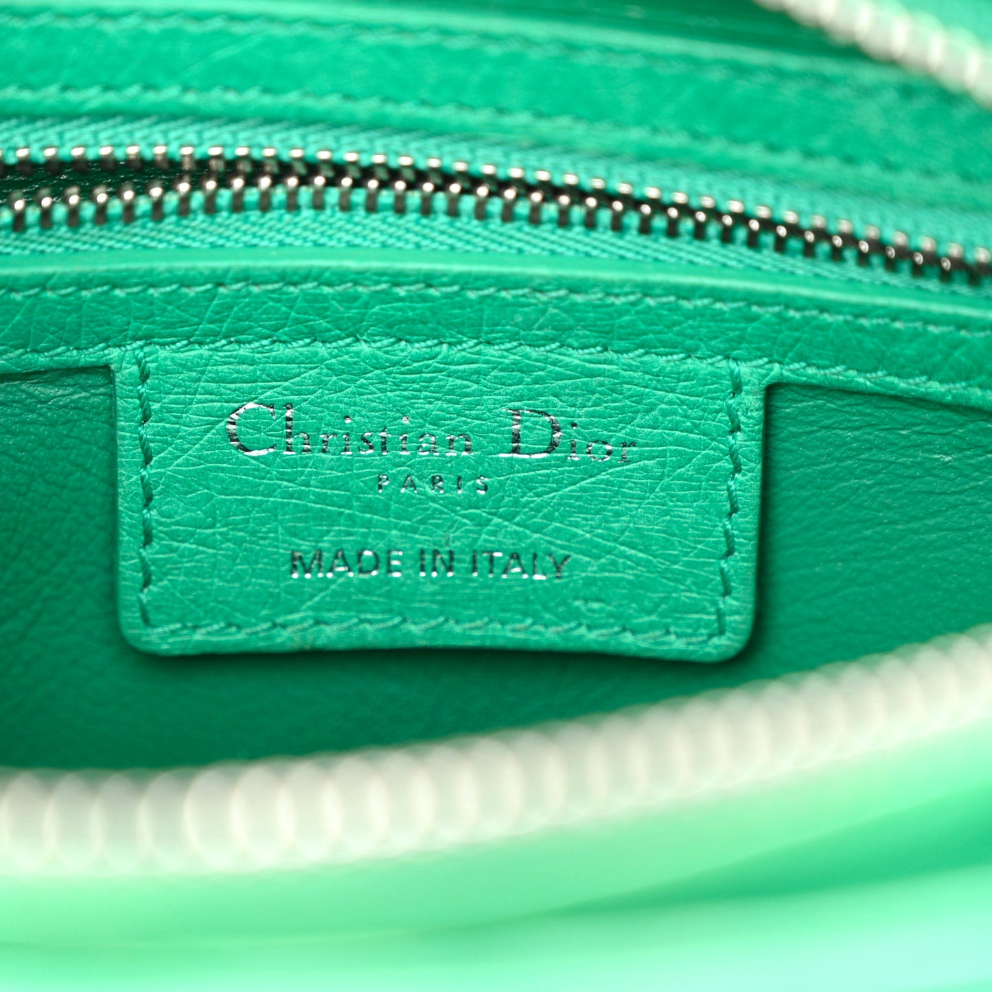 Ostrich Medium Lady Dior Green