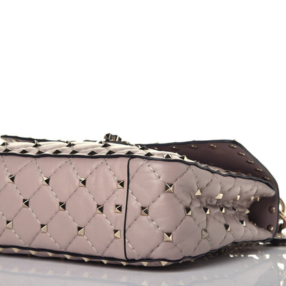 Valentino Garavani Lambskin Medium Rockstud Spike Shoulder Bag Poudre 7 of 8