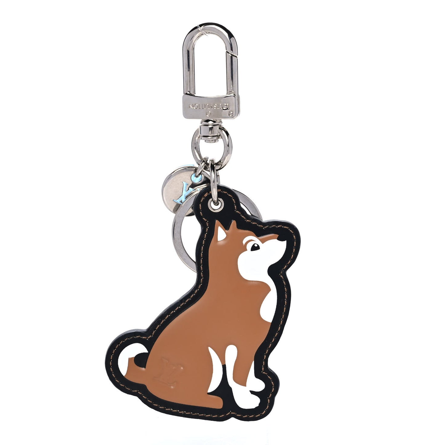Calfskin Dog Bag Charm Key Holder
