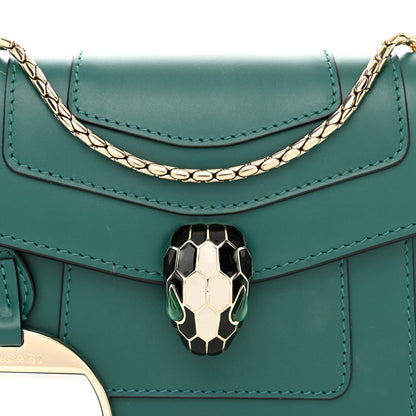 Bulgari Calfskin Small Serpenti Forever Snake Strap Crossbody Bag Emerald Green 5 of 9