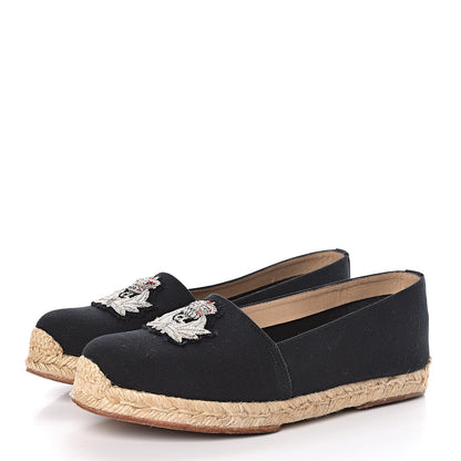 Christian Louboutin Olana Canvas Galia Flat Espadrilles 37 Black 3 of 10