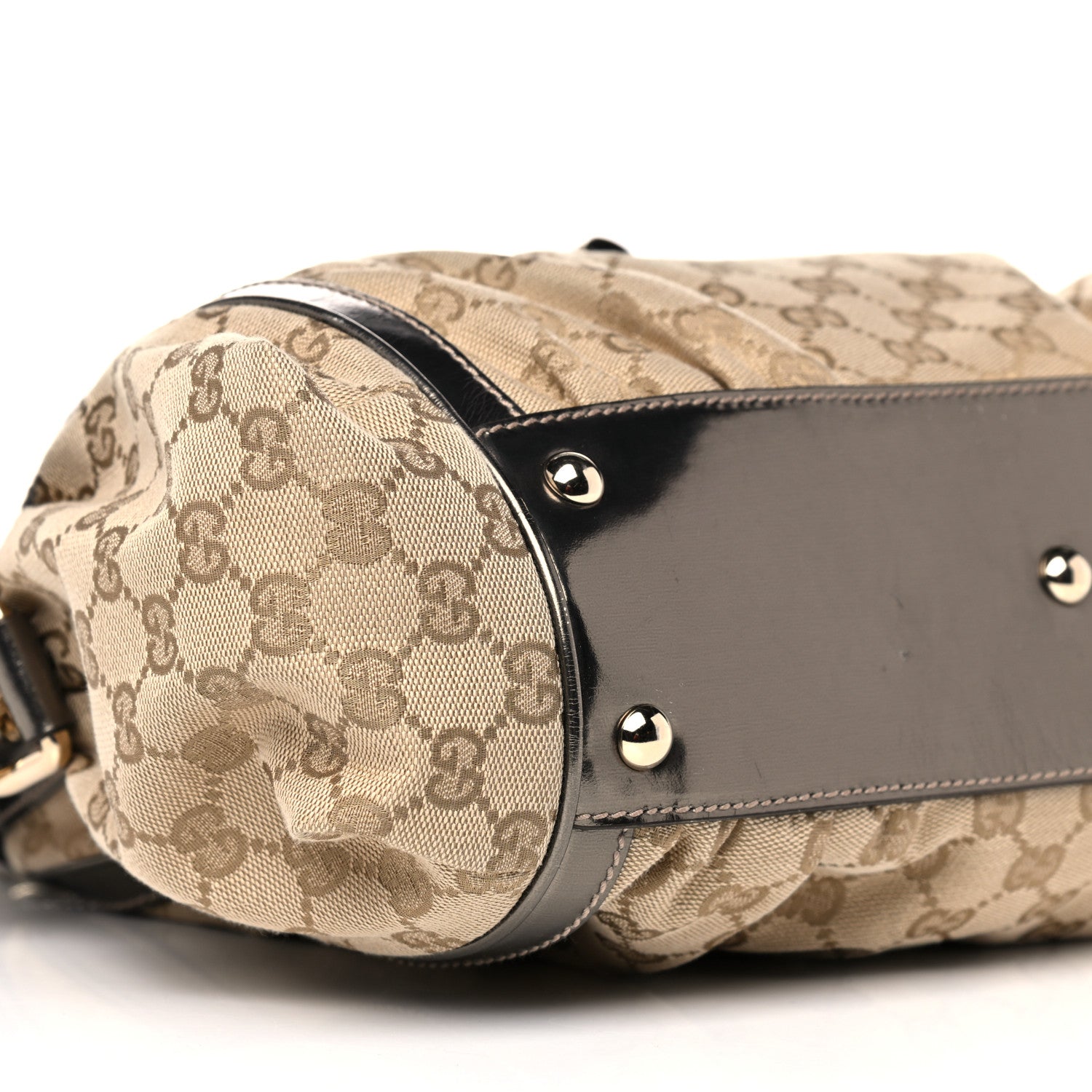 Gucci Monogram Large Pop Bamboo Top Handle Tote Pewter 7 of 15