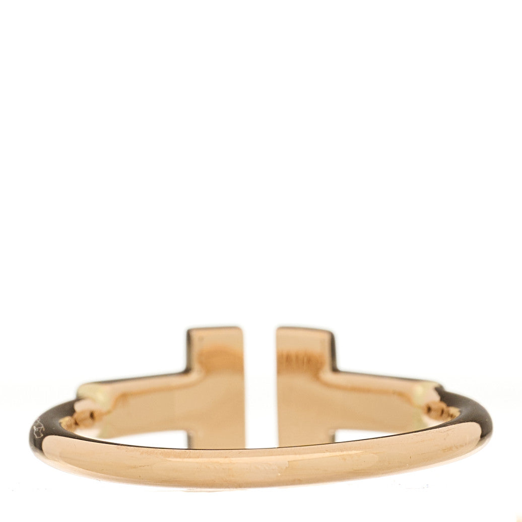 Tiffany 18K Yellow Gold Diamond T Wire Ring 47 4 3 of 4
