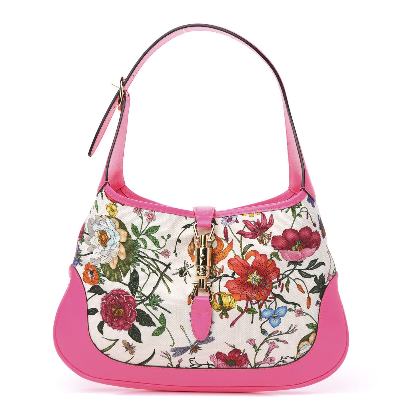 Canvas Flora Medium Jackie Hobo Fuchsia