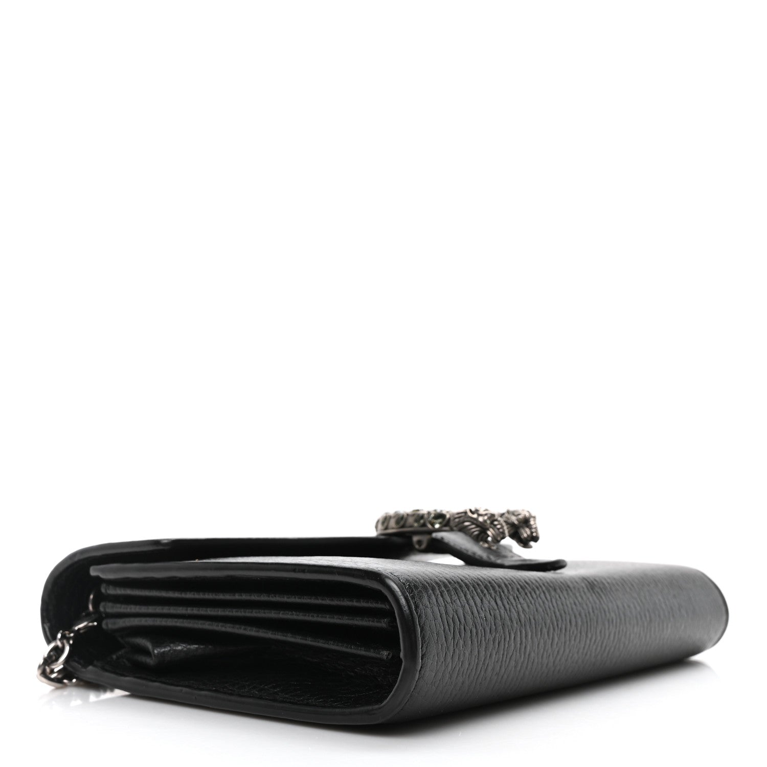 Gucci Calfskin Mini Dionysus Chain Wallet Black 4 of 9