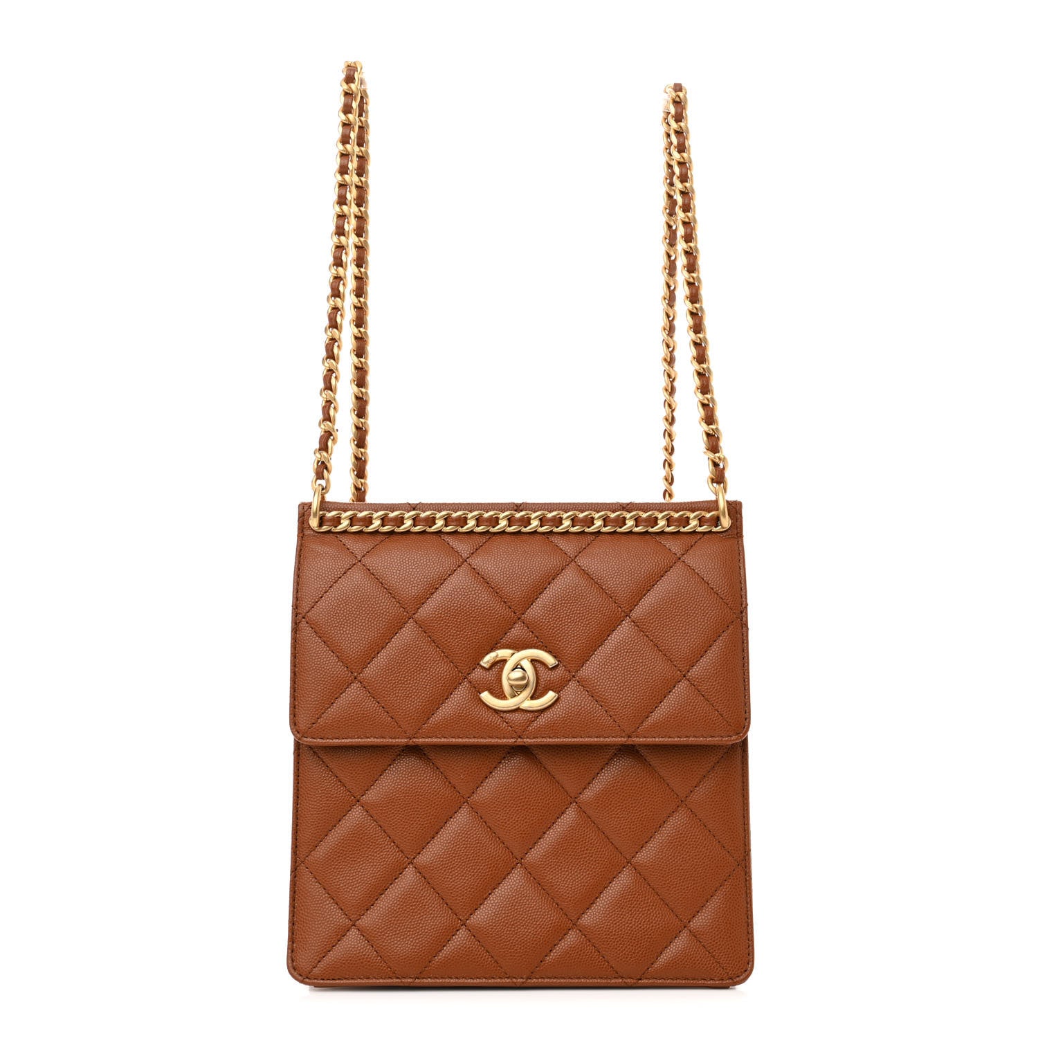 Chanel Caviar Quilted Multi Chain Backpack Light Brown 1 of 11