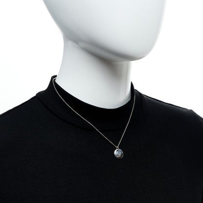 Tiffany Sterling Silver Letter D Disc Pendant Necklace 2 of 7