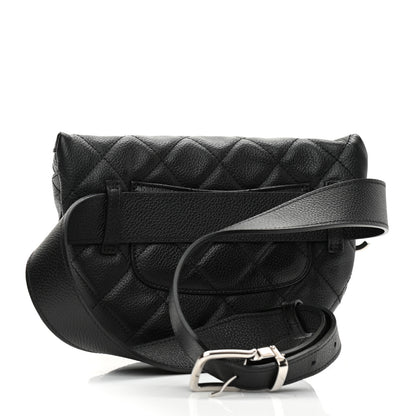 Chanel Grained Calfskin Quilted Waist Belt Bag Black 3 of 8