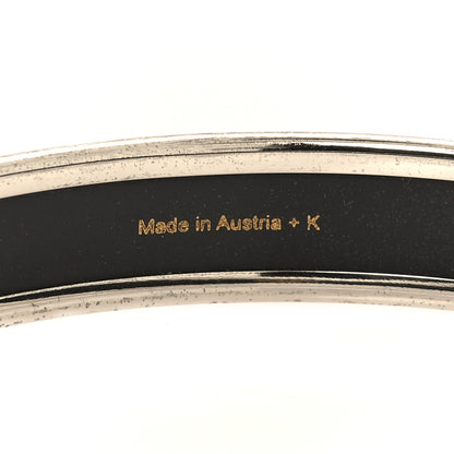 Hermes Enamel Printed Narrow Caleche Bracelet 70 Rose Dragee 5 of 5