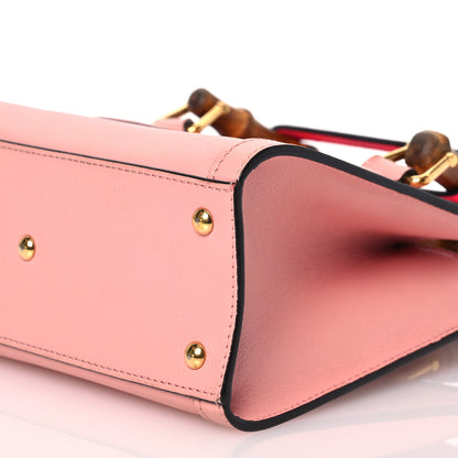 Gucci Wonka Grain Calfskin Mini Diana Tote Bag Wild Rose Fuxia Fluo 10 of 17