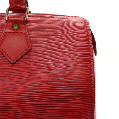 Louis Vuitton Epi Speedy 25 Castillan Red 12 of 13