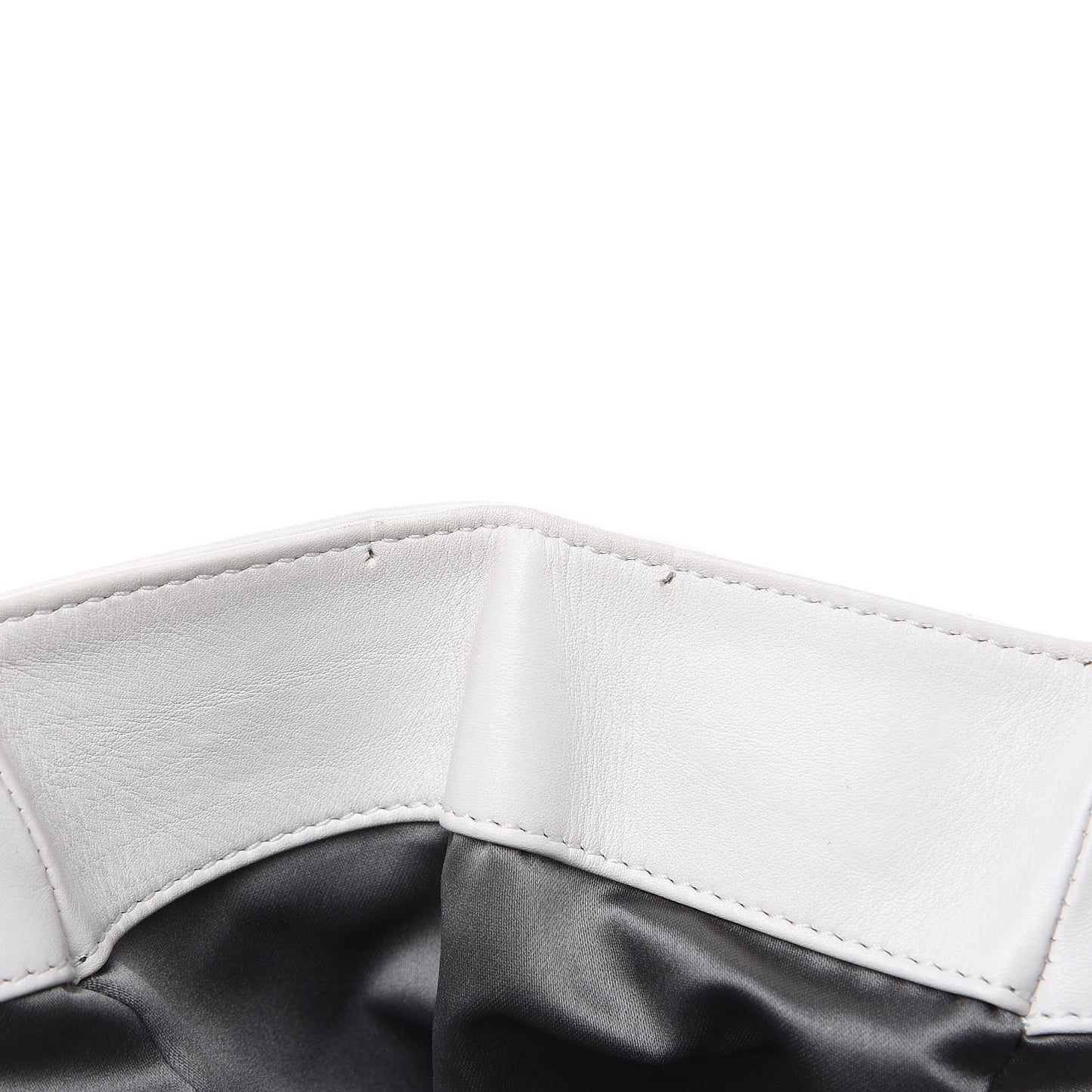 Calfskin Modern Chain Rhodoid East West Tote White