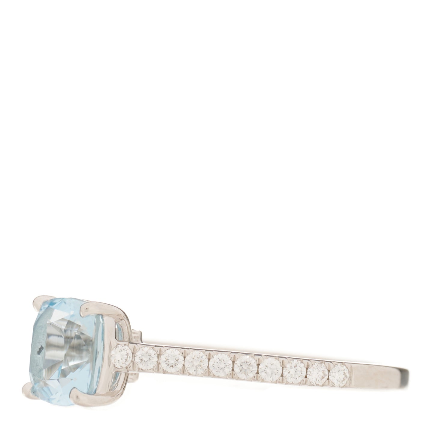 Platinum Diamond Aquamarine 1.00ct Legacy Ring 52 6