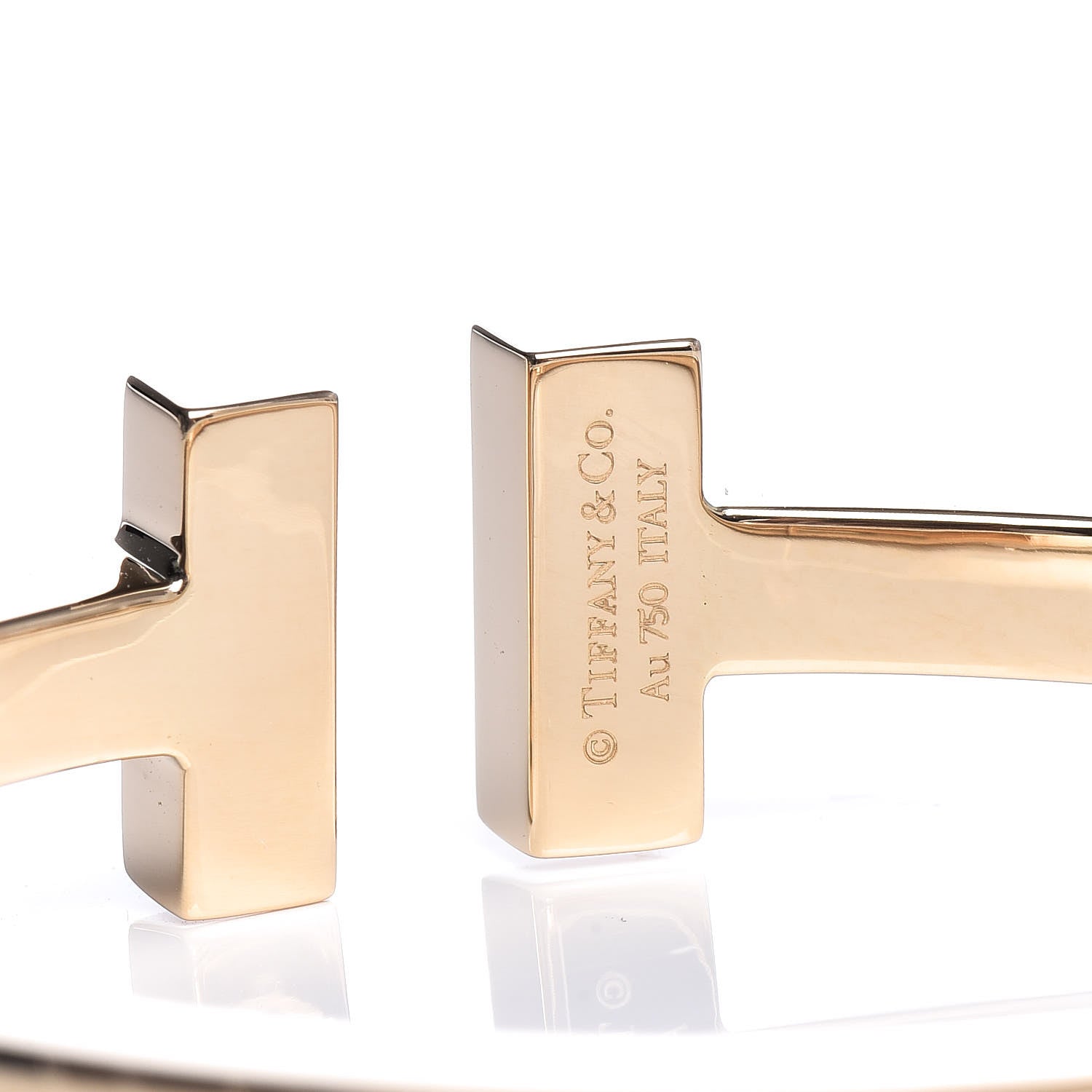 Tiffany 18K Yellow Gold T Square Bracelet 4 of 5