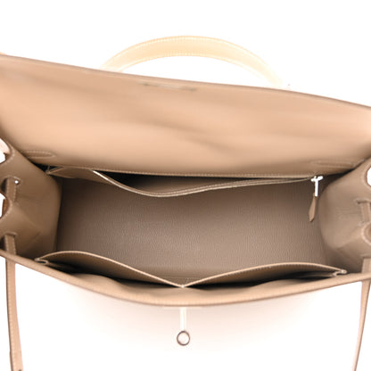 Hermes Box Kelly Sellier Guilloche 35 Argile 5 of 10