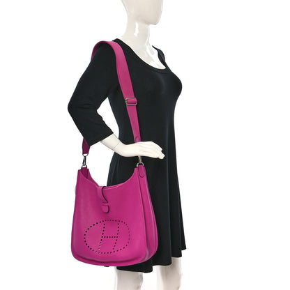 Hermes Taurillon Clemence Evelyne III GM Magnolia 2 of 9