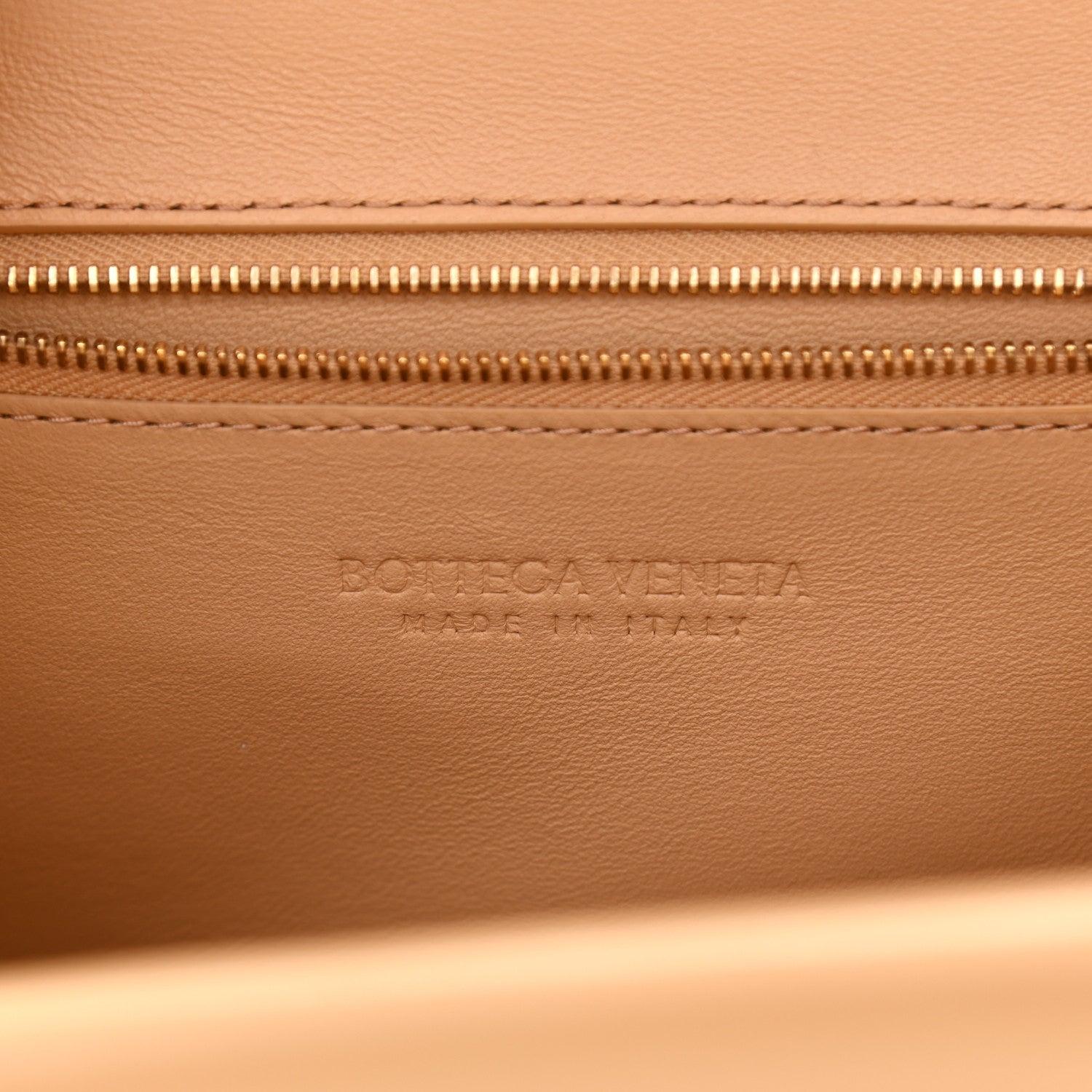 Bottega Veneta Box Calfskin Nappa Clip Bag Almond Gold 6 of 10