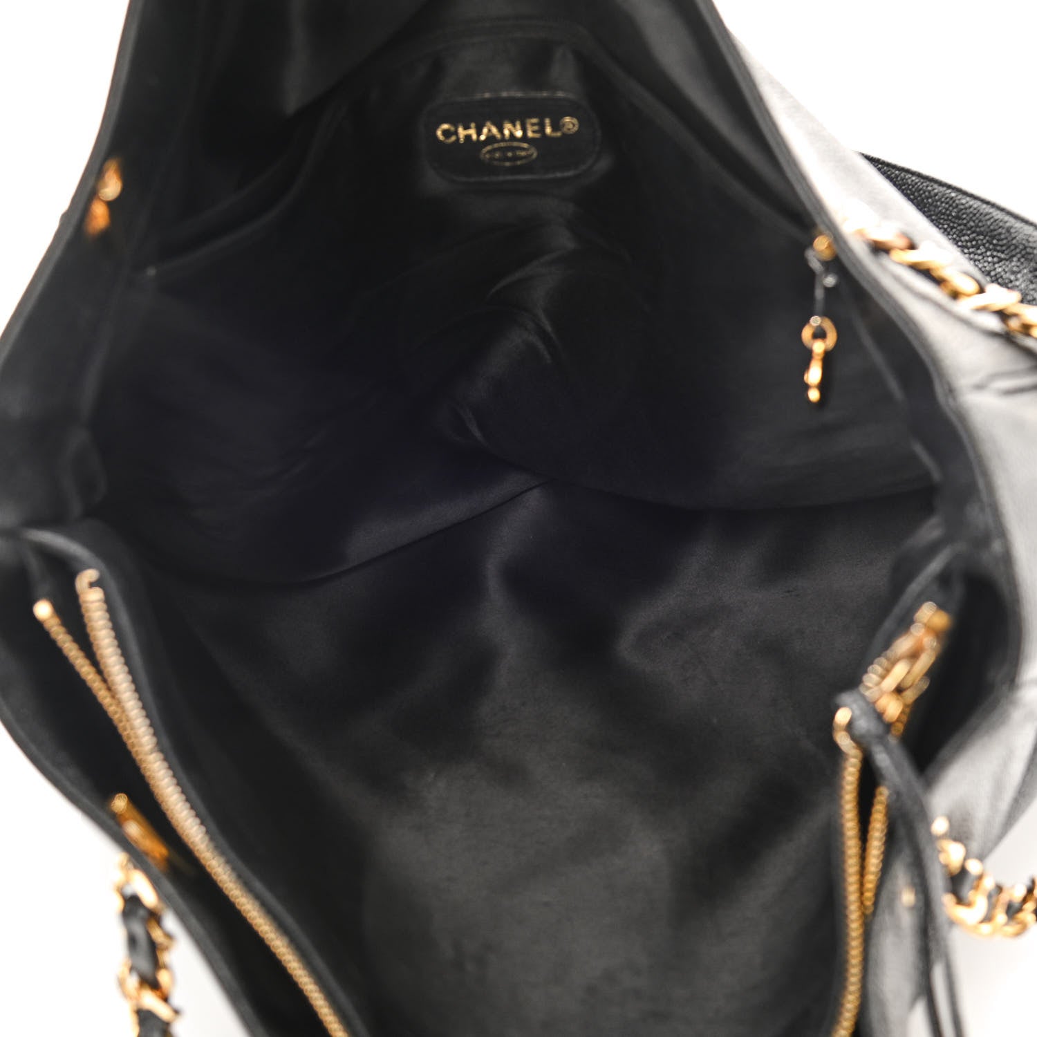 Chanel Caviar CC Tote Black 4 of 9