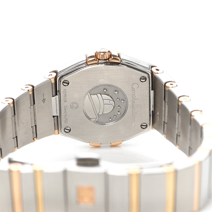 Omega Stainless Steel 18K Yellow Gold Diamond Mother of Pearl 25mm Constellation Manhattan Quartz Watch 131.20.25.60.55.002 4 of 5