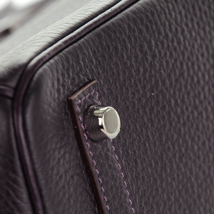 Hermes Taurillon Clemence Birkin 30 Raisin 10 of 25