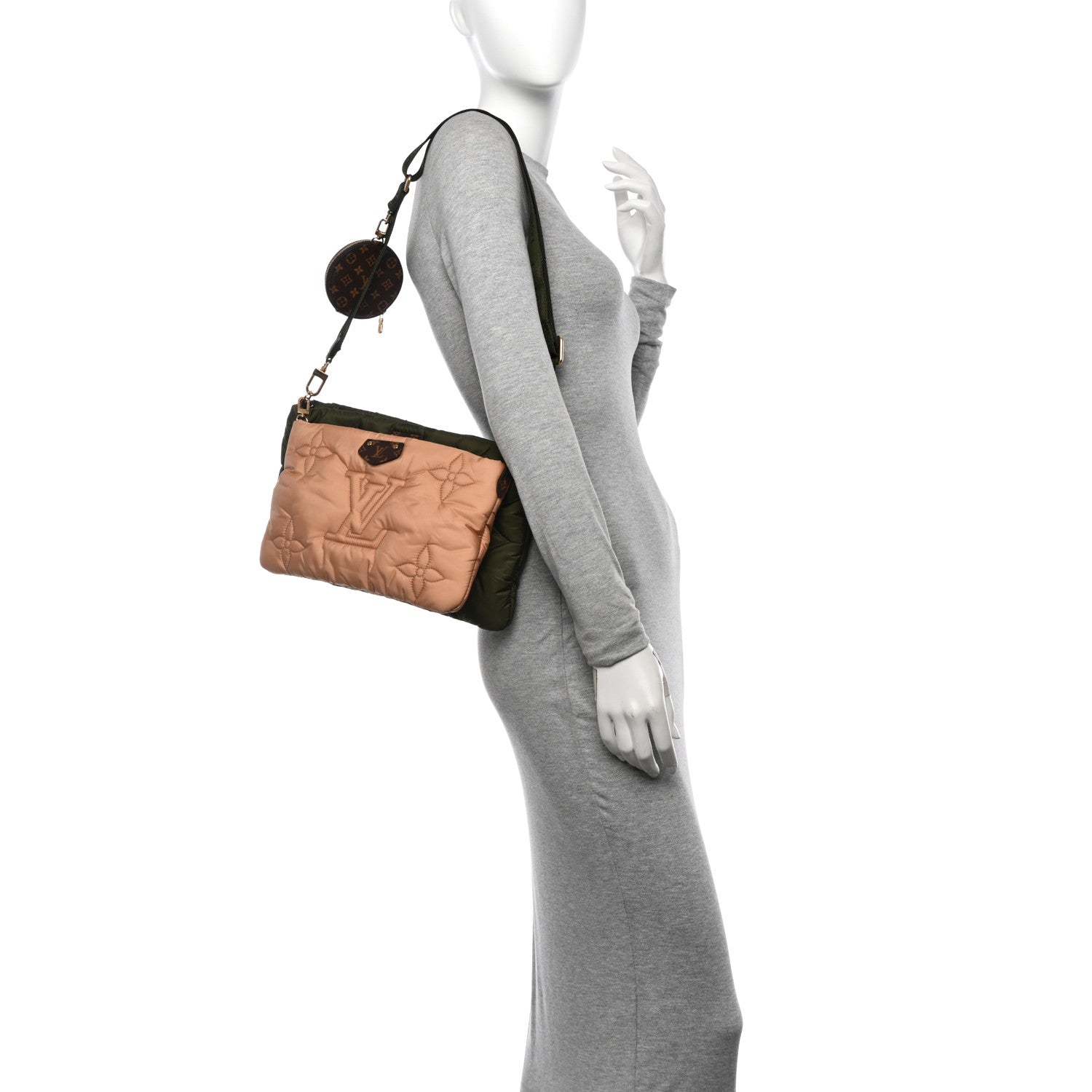 Louis Vuitton Econyl Monogram Pillow Maxi Multi Pochette Accessories Kaki Beige 2 of 10