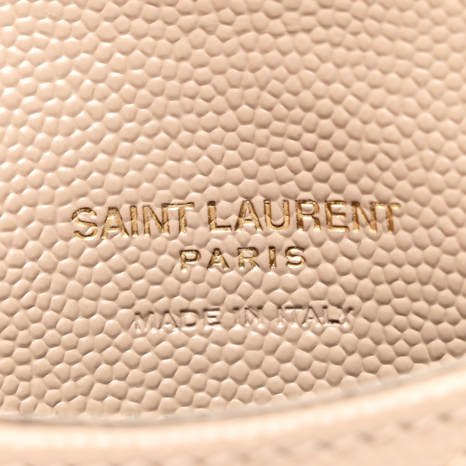 Saint Laurent Monogram Grain de Poudre 5 Fragments Zip Pouch Card Holder Dark Beige 7 of 9