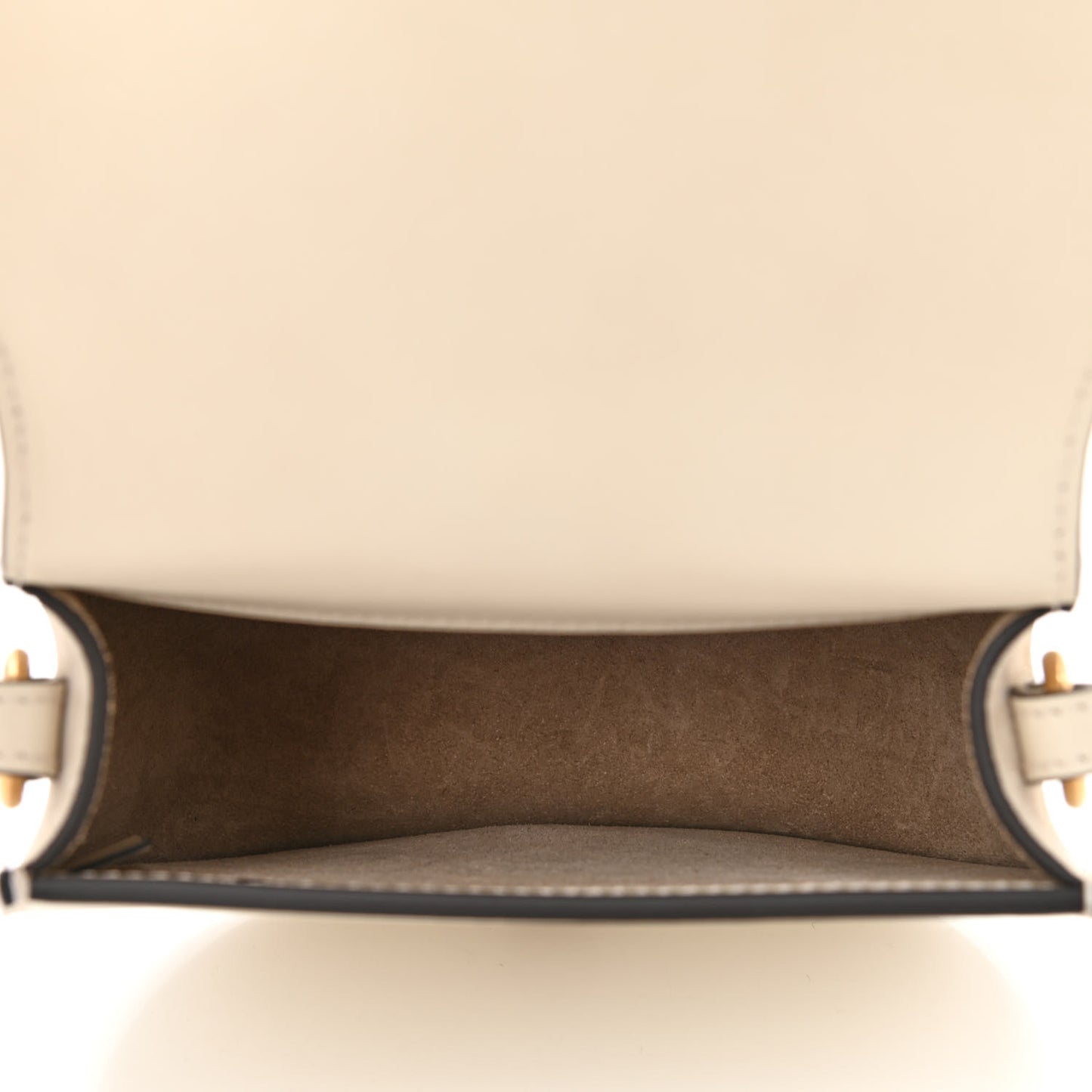 Calfskin Suede Small Nile Bracelet Bag Off White