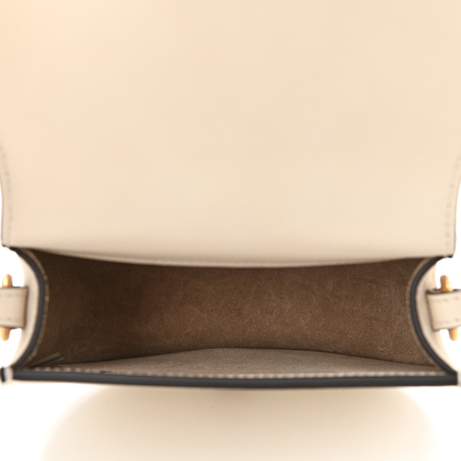 Chloe Calfskin Suede Small Nile Bracelet Bag Off White 4 of 7