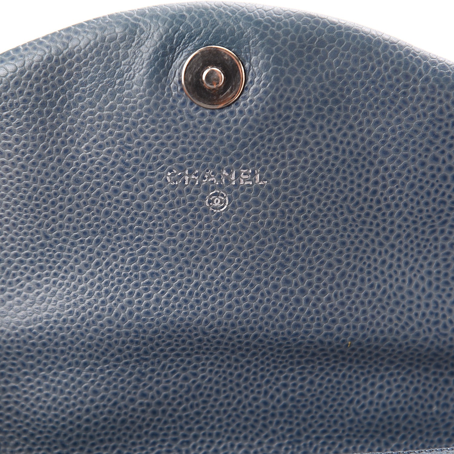 Chanel Caviar Half Moon Wallet On Chain WOC Blue 5 of 9