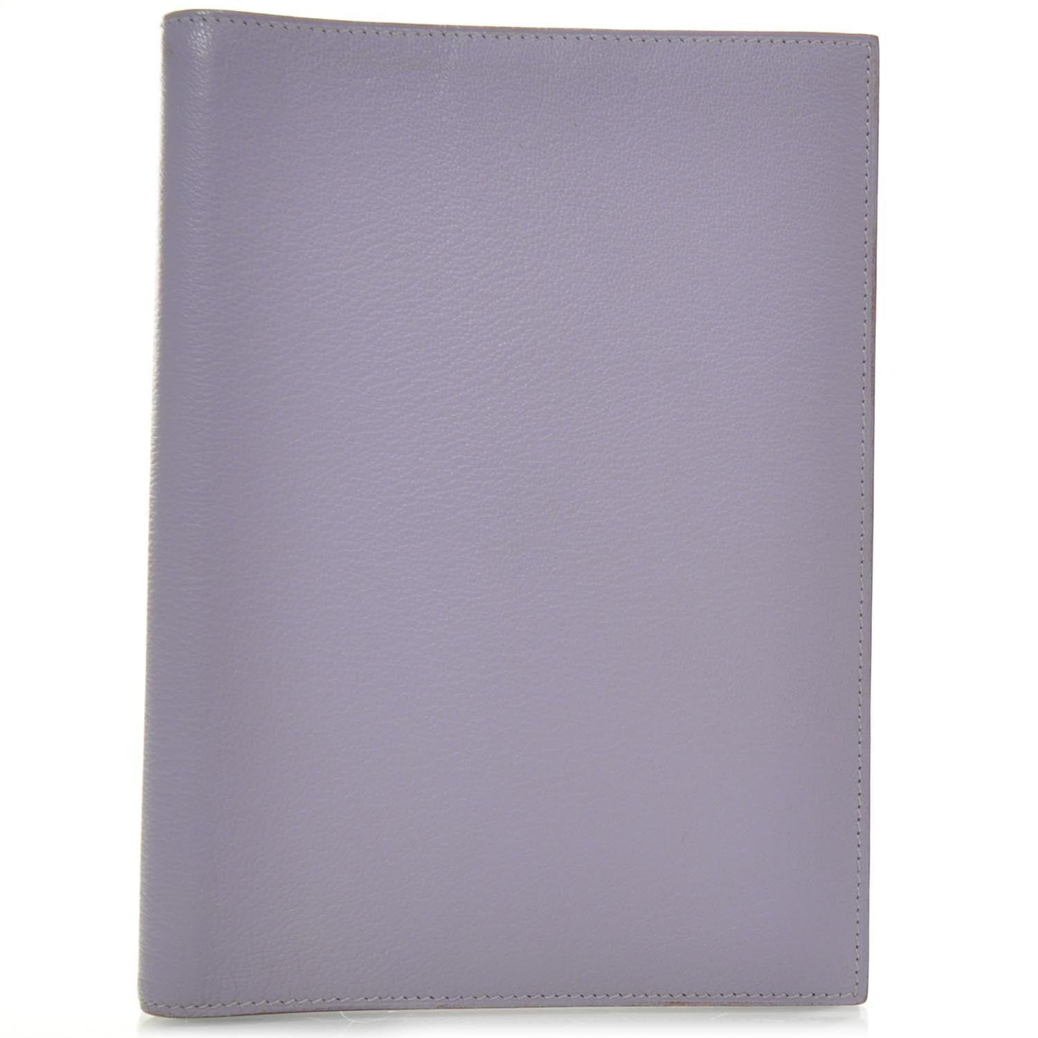 Hermes Chevre Mysore Globe Trotter Agenda Cover Lilac 1 of 9