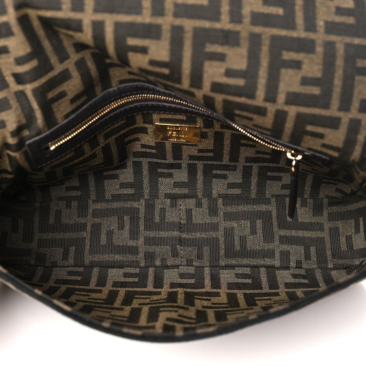 Fabric Jacquard FF 1974 Medium Baguette Tobacco Moro Black