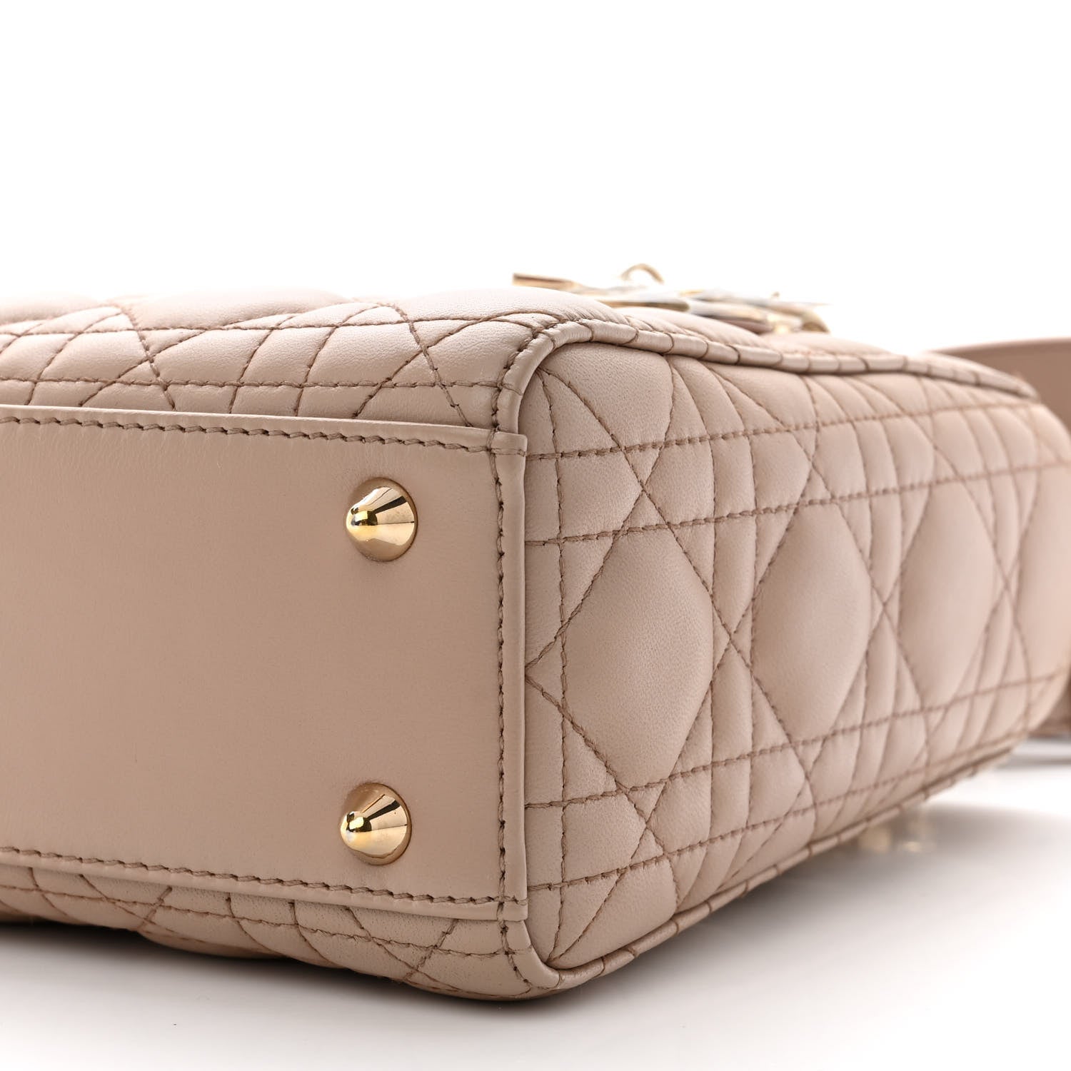 Christian Dior Lambskin Cannage Small Lucky Badges My Lady Dior Taupe 10 of 11