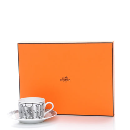 Hermes Porcelain H Deco Tea Cup and Saucer 13 of 13