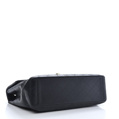 Chanel Lambskin Quilted XL Jumbo Single Flap Black 4 of 14