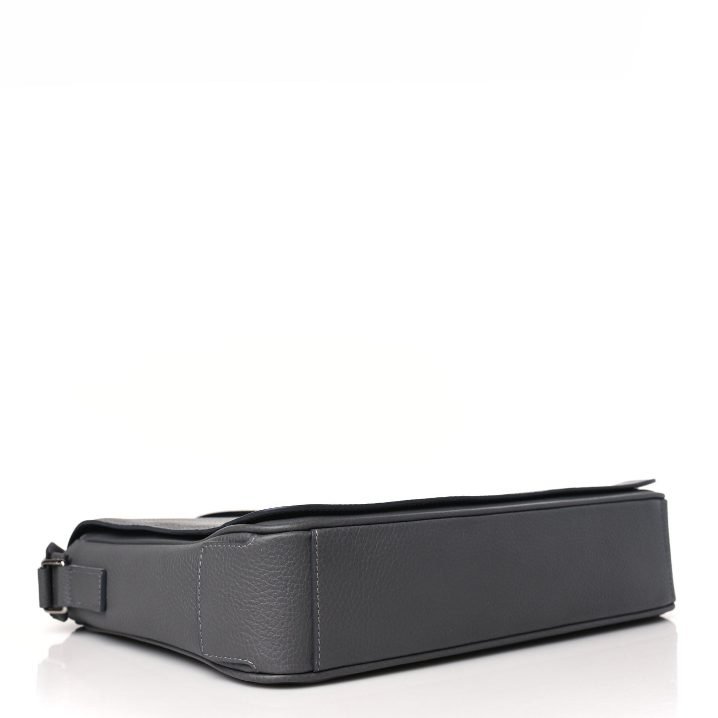 Calfskin Logo Messenger Charcoal Grey