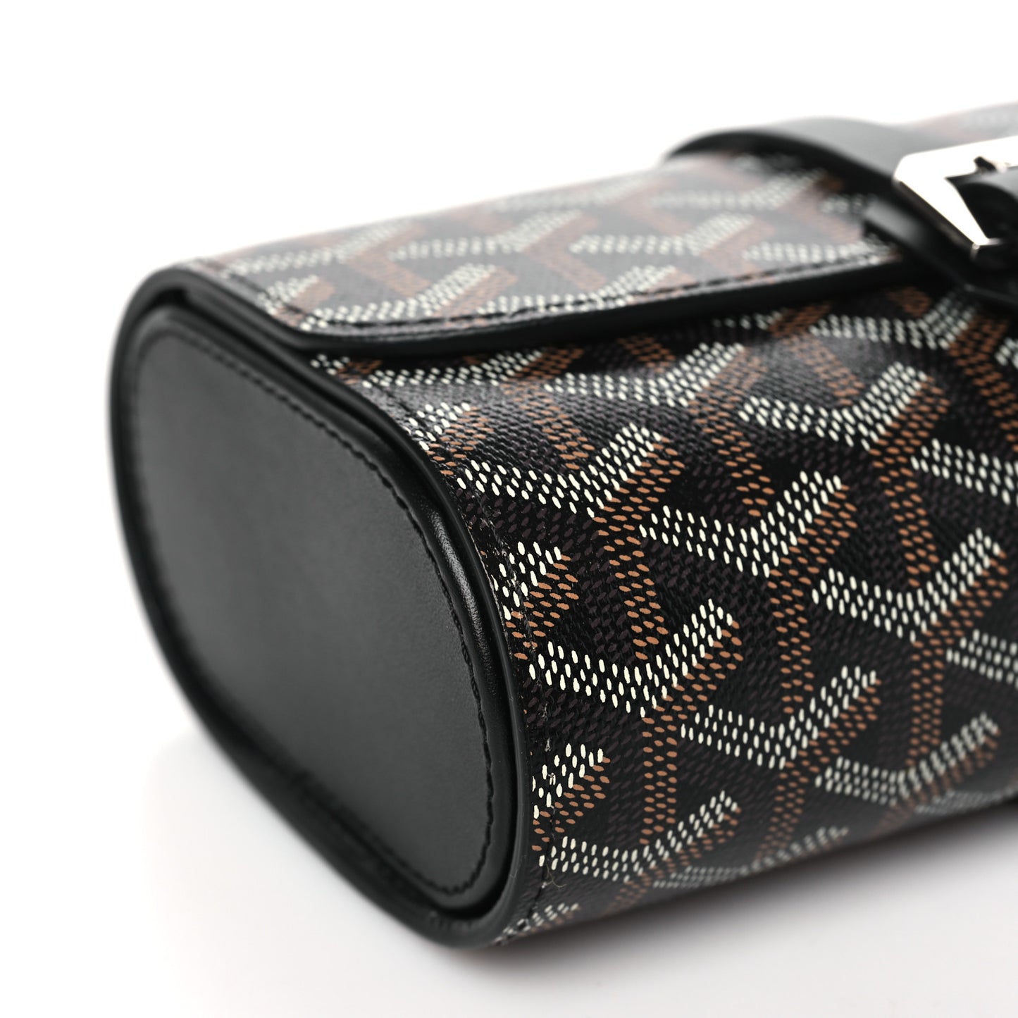 Goyardine Double Travel Watch Case Black