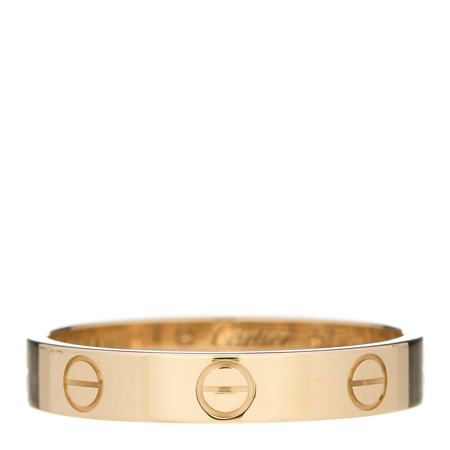 18K Yellow Gold 3.5mm LOVE Wedding Band Ring 57 8