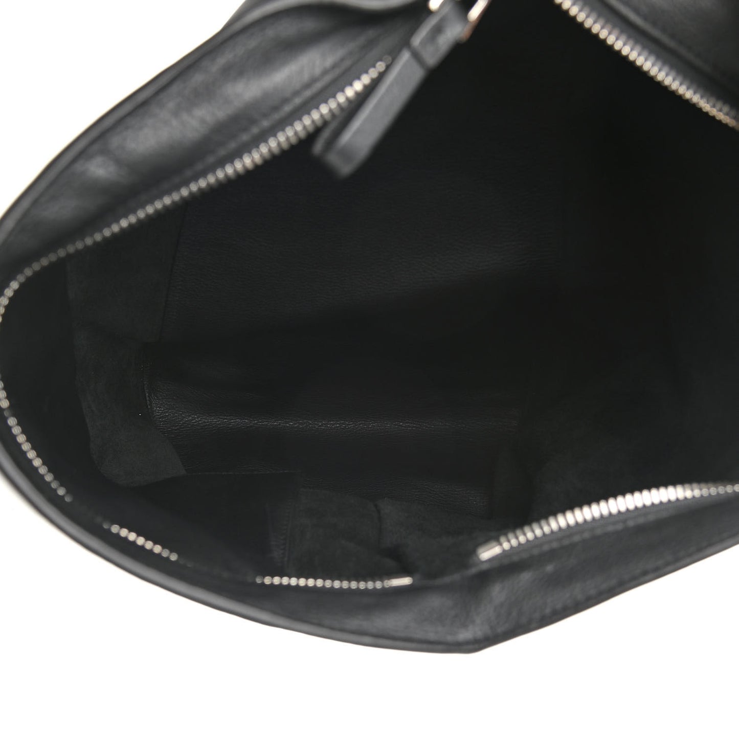 Grained Calfskin Sling Hobo Black