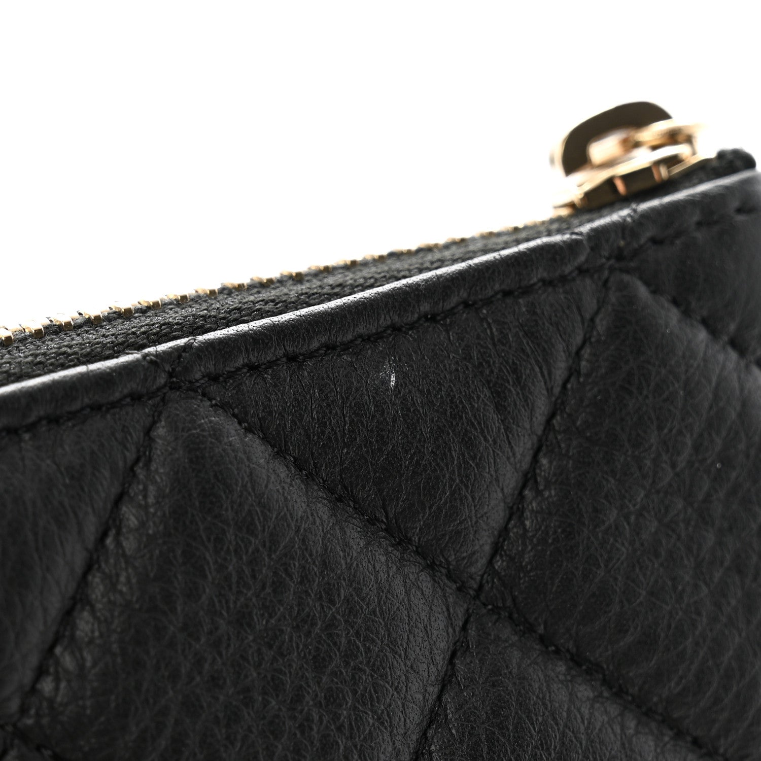Chanel Grained Calfskin Quilted Large Archi Chic Cosmetic Case Black 9 of 12