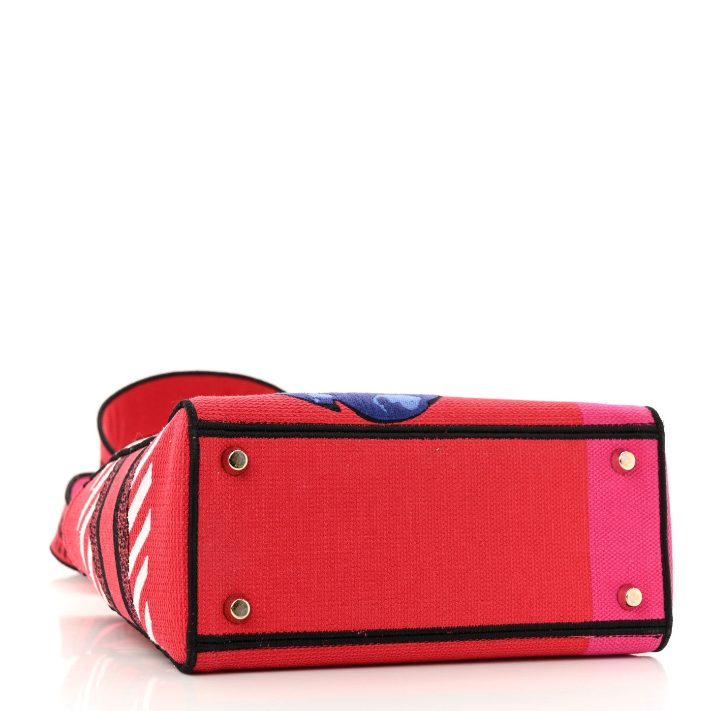 Canvas Embroidered Flower Pop Medium Lady D-Lite Red Pink