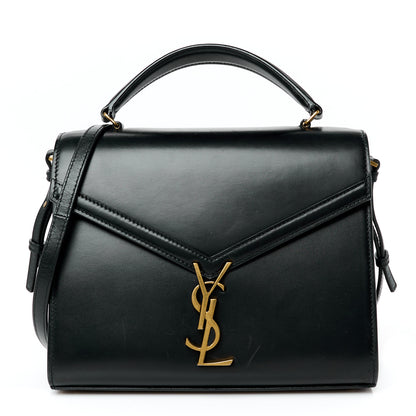Saint Laurent Smooth Calfskin Medium Classic Monogram Cassandra Top Handle Black Rouge Legion 1 of 11