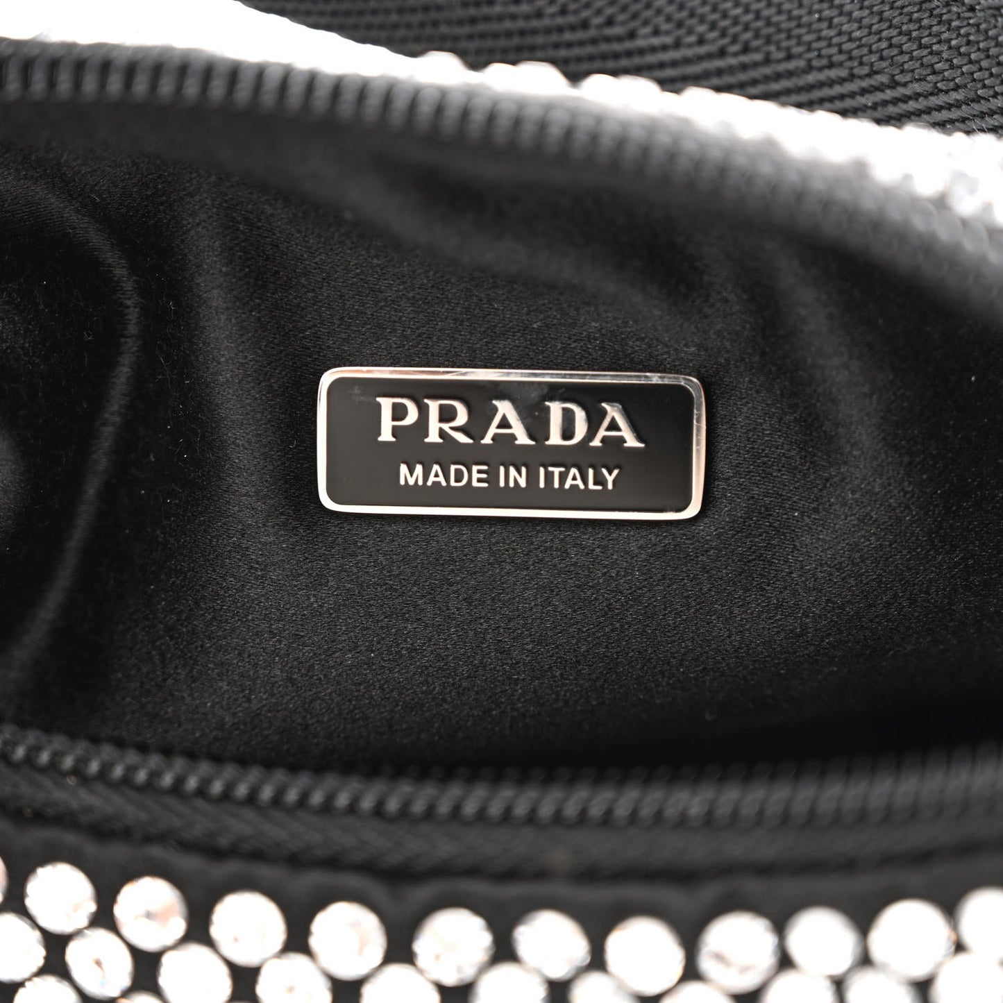 Satin Crystal Mini Re-Edition 2000 Bag Cristal