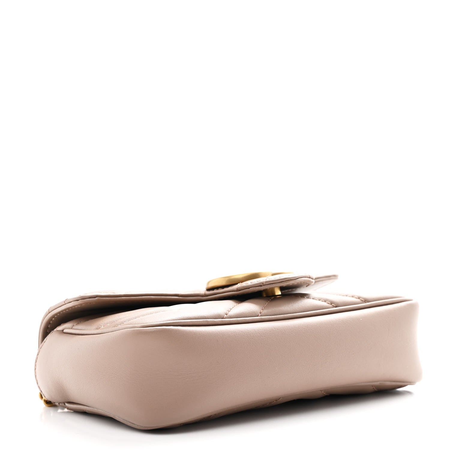 Gucci Calfskin Matelasse Super Mini GG Marmont Shoulder Bag Porcelain Rose 3 of 10