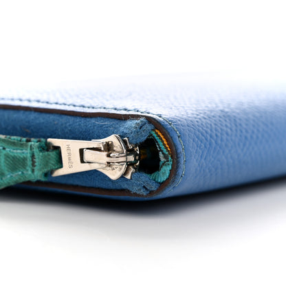 Hermes Epsom Silk'In Wallet Mykonos 10 of 12