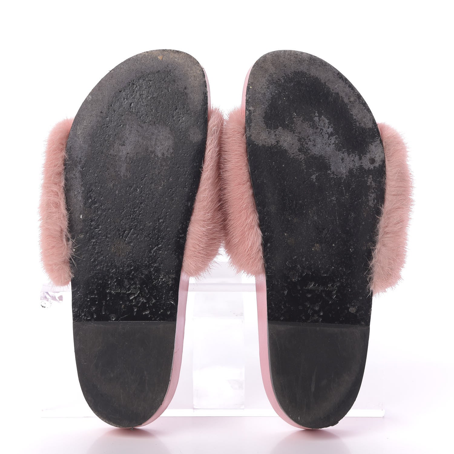 Louis Vuitton Mink Fur Bom Dia Flat Mules 37 Pink 6 of 9