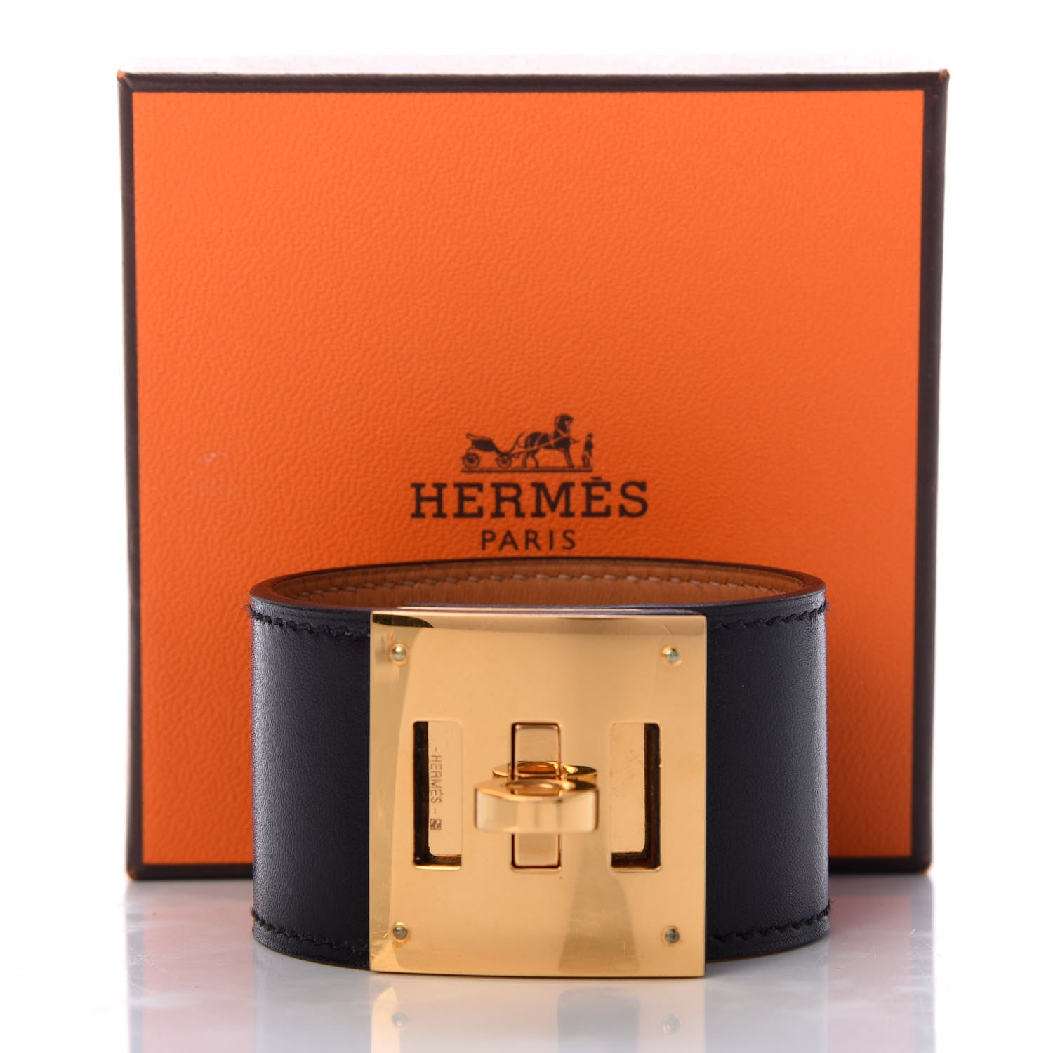 Hermes Box Kelly Dog Bracelet Black 7 of 7