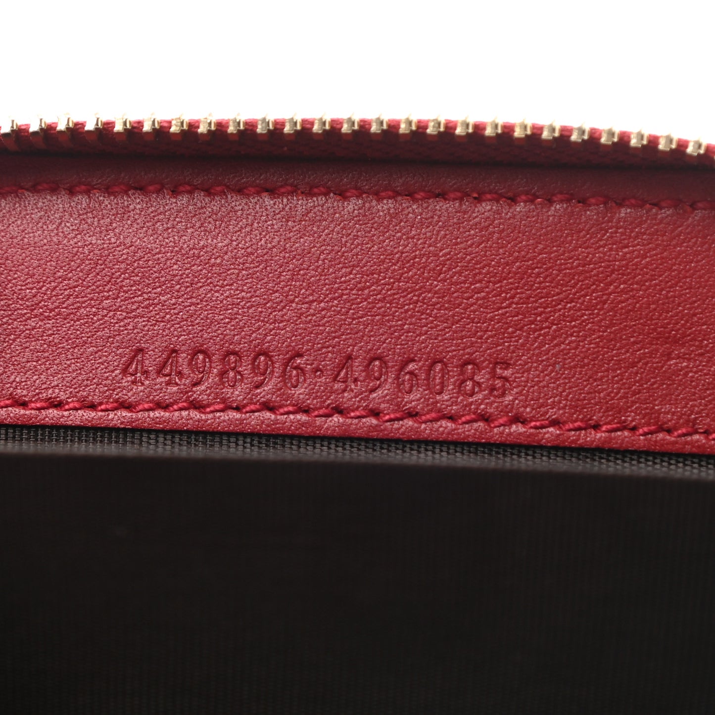 Microguccissima Zip Around Card Case Red