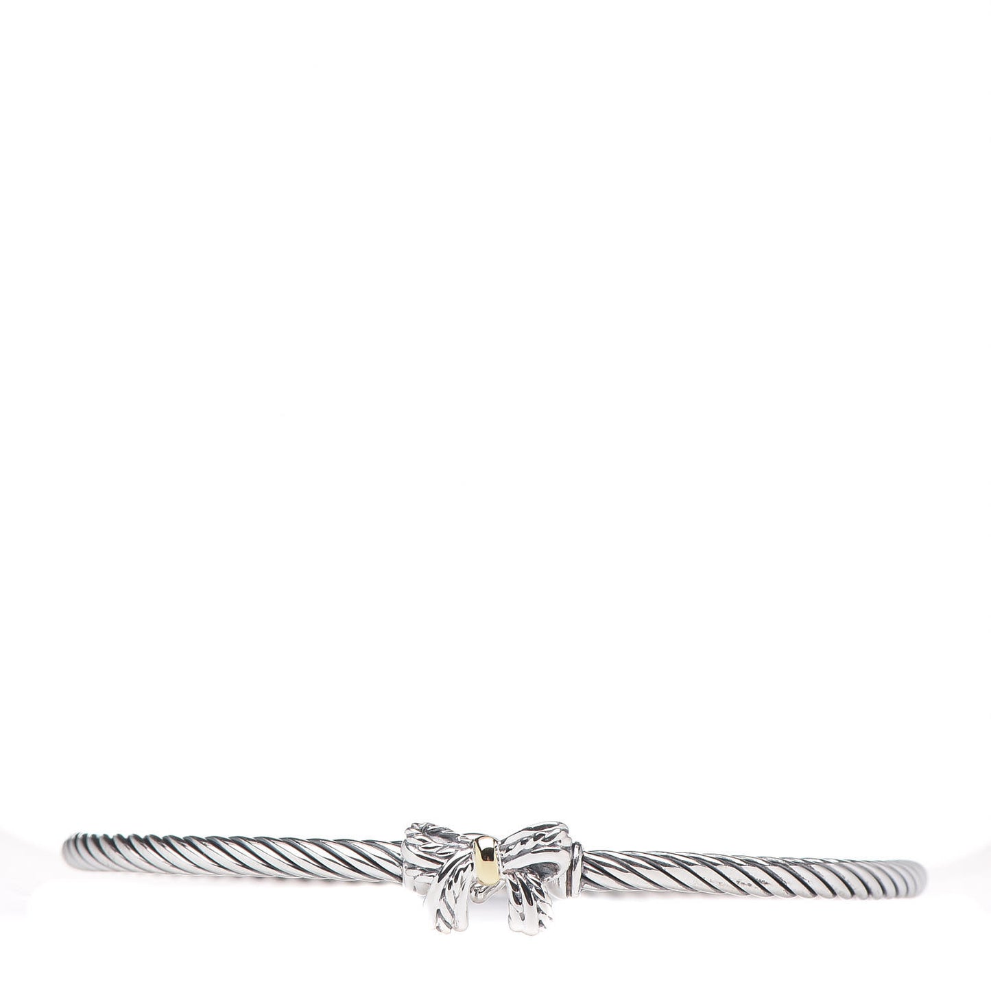 Sterling Silver 18K Yellow Gold Bow Cable Collectibles Bracelet