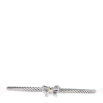 David Yurman Sterling Silver 18K Yellow Gold Bow Cable Collectibles Bracelet 1 of 5