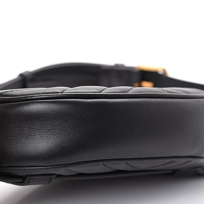 Gucci Calfskin Matelasse GG Marmont Belt Bag 95 38 Black 7 of 8